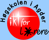 Logo IKT for l�rere p� HiA med eksploderende blekkflekk, originalen forminsket med bikubisk sampling 80%