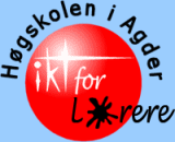 Logo IKT for l�rere p� HiA med eksploderende blekkflekk, smart sampling 80%