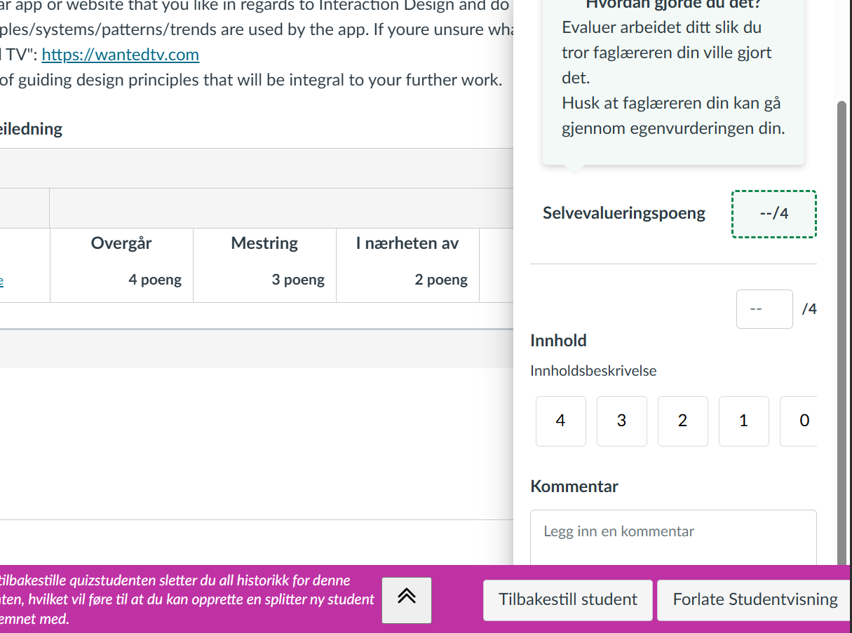 Screenshot of student view bar blocking the lower part of the screen.