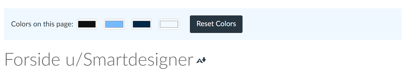 Screenshot of the recoloring toolbar